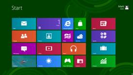 A screenshot of Windows 8's Metro interface.