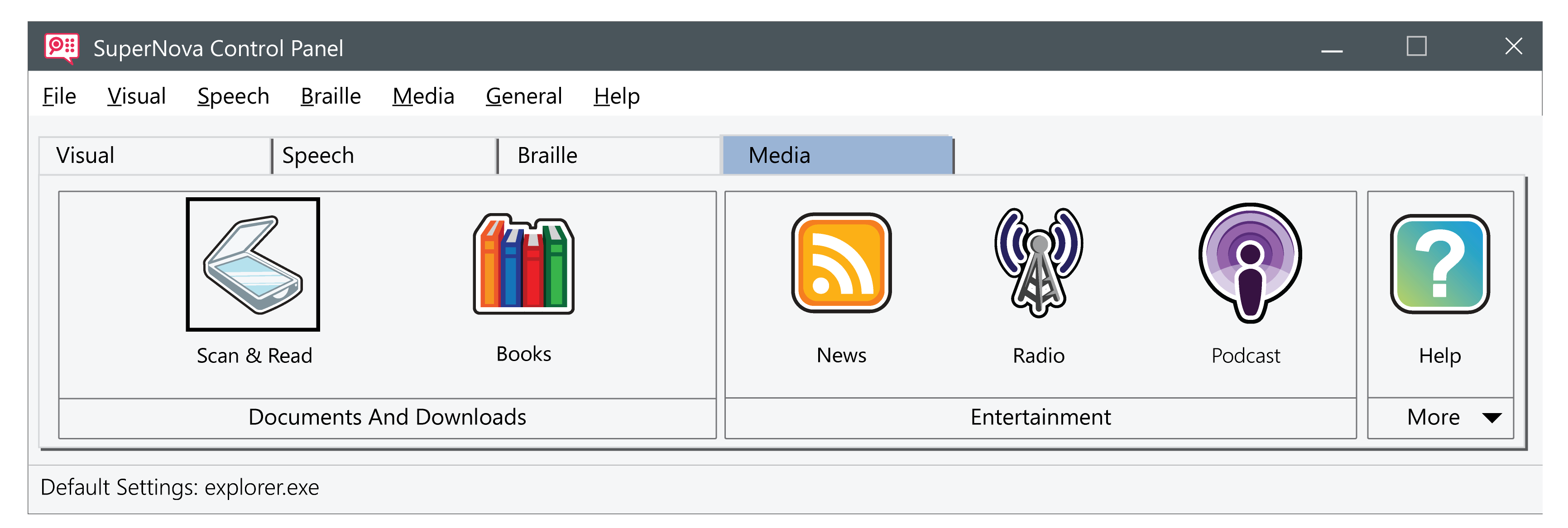 the new Media tab in the new SUpernova 16 control panel