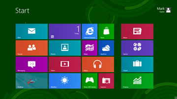 screenshot of the Windows 8 desktop
