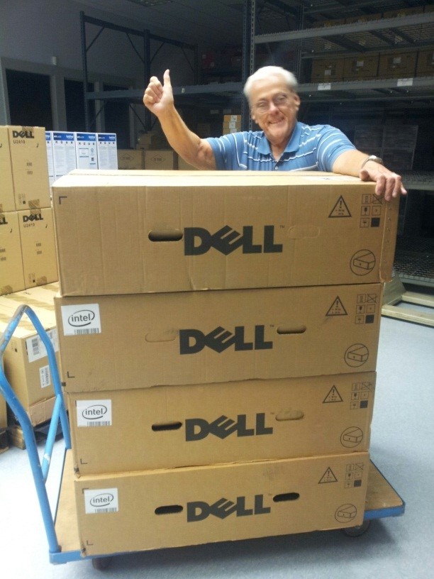 Picture of Jerry Swerdlick logging Dell server inventory back in the day.