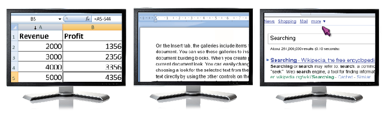 Multiple monitors feature