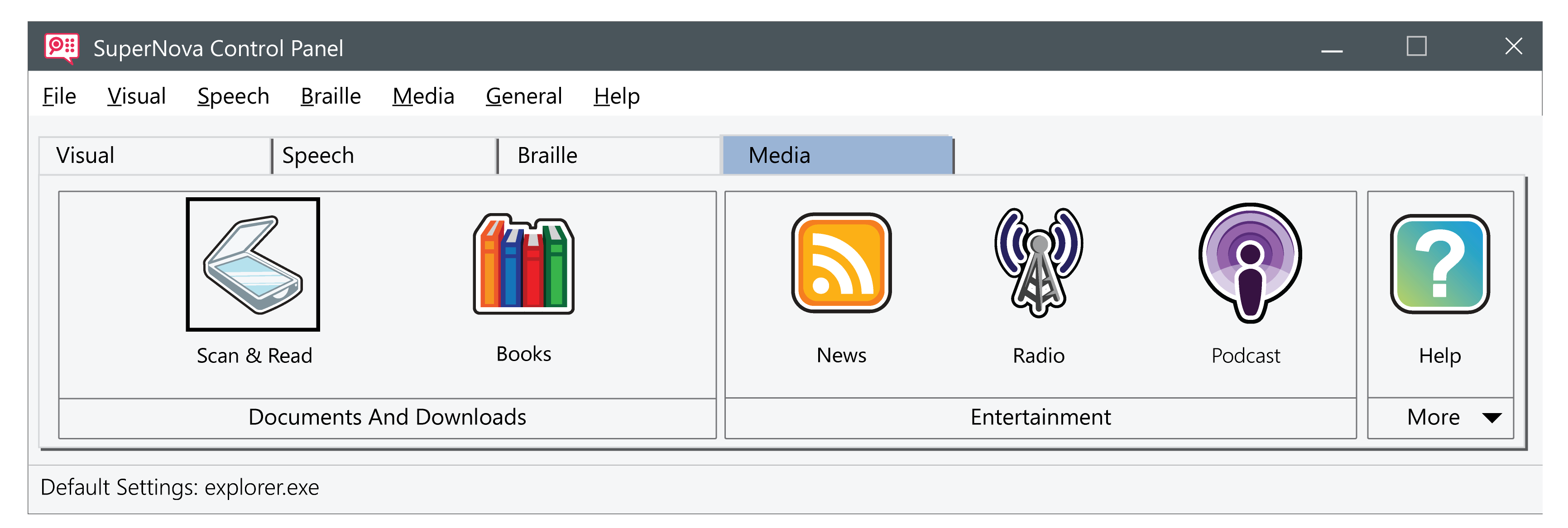 the new Media tab in the new SuperNova 16 control panel