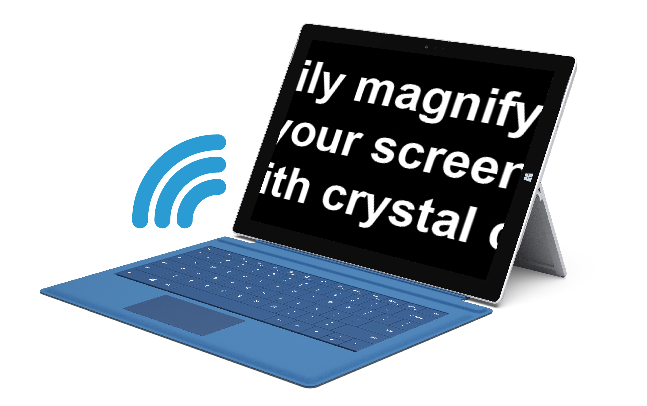 SuperNova magnifying text on a Surface Pro 3