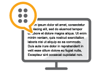 Logo for Screen reader for people with blindness